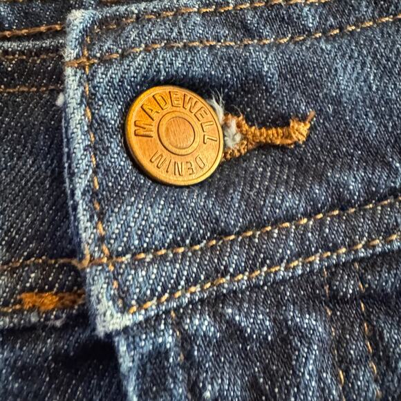 Madewell Perfect Vintage Straight Jeans Blue High Rise Button Zip Pocket Sz 28 - Picture 8 of 14